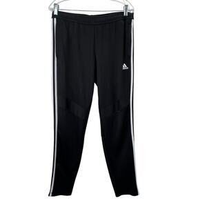 Adidas Tiro19 Training Pants L Women Black White Stripes Climacool Zip Ankles